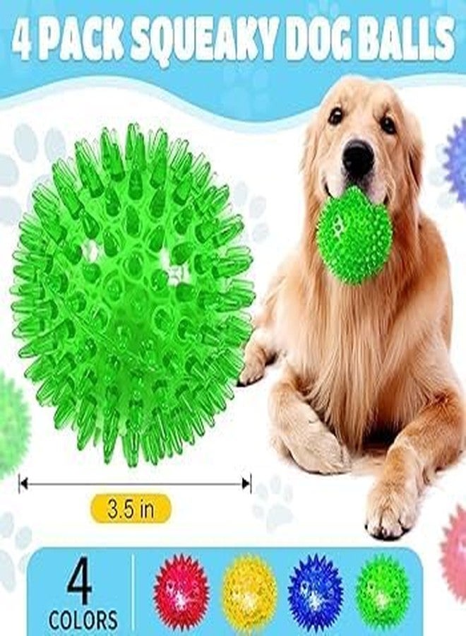 D&C PAWS مجموعة ألعاب وديكورات دي آند سي باوز، 4 كرات مضيئة متعددة الألوان بتقنية LED للكلاب والقطط | كرة مطاطية مضيئة في الظلام بقطر 75 مم | لعبة ملونة، طرية، ومرنة لجميع سلالات الكلاب والجراء - Image 2